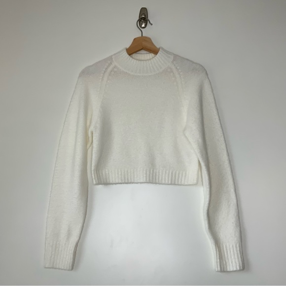 Urban Outfitters Sweaters - Urban Outfitters Cleo Mock Neck Cropped Sweater. Pearl Soft White. Size Medium.